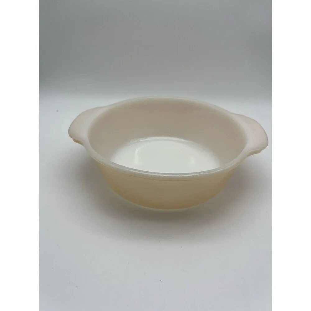 Vintage Fire King Peach Casserole 1 qt Oven Ware Dish